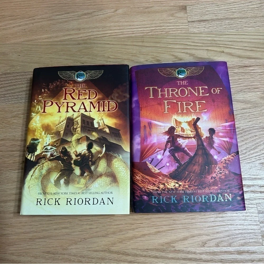 Disney Kane Chronicles Book Bundle 1 & 2 Riordan Throne of Fire Red Pyramid